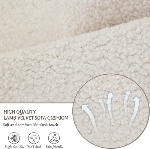 Vista 5 de Funda para Reposabrazos, Protector para Silla Reclinable, Protector para Muebles, Bolsillo de Almacenamiento Lateral, Funda Elástica para Beige