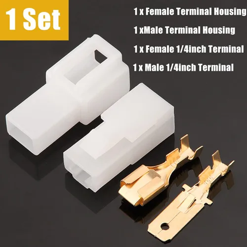 Vista 5 de Conector de pala macho hembra de empalme rápido, caja de carcasa para relé de cableado eléctrico, altavoz de audio para automóvil, faros delanteros