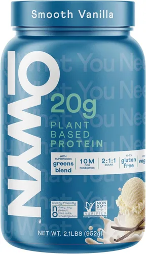 Vista 8 de OWYN Only What You Need Proteína en polvo a base de plantas, chocolate negro, 1.17 libras