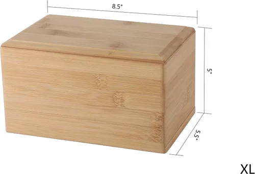 Vista 5 de SILICUTE Urnas de bambú para mascotas extragrandes para cenizas de perro, urna de madera de bambú para funerales y memoriales, caja de memoria