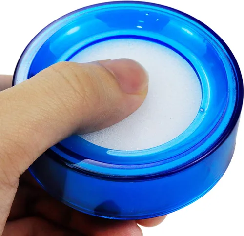 Vista 2 de Humedecedor de esponja de escritorio 2.7 pulgadas de diámetro azul 3 piezas