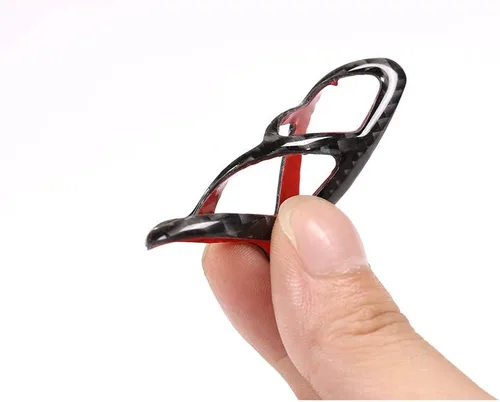 Vista 5 de YIWANG - Pegatinas de fibra de carbono para volante, 2 unidades, para BMW Serie 3 E90 2005-2012