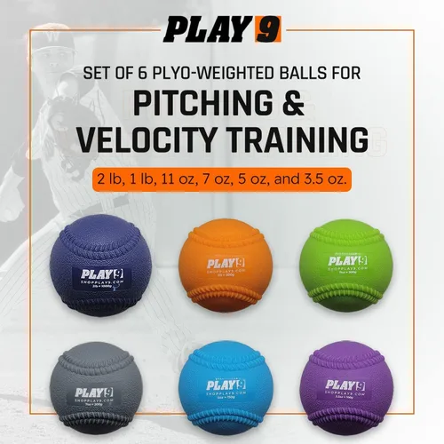 Vista 2 de Plyometric Baseballs - Weighted Balls for Baseball - Arm Care, Velocity, and Strength Training - Weighted Baseballs for Throwing and Stretching