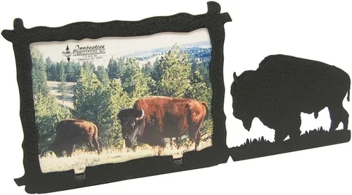 Vista 18 de Innovative Fabricators, Inc. Marco de fotos Wildlife, fabricado en Estados Unidos, osos y pinos, paisaje de 3.5 x 5 pulgadas