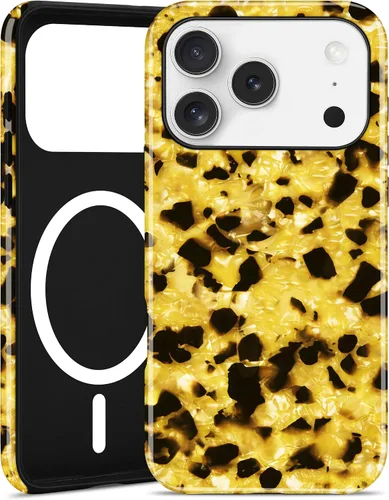 Vista 71 de Jusy Compatible con MagSafe Brown Tortoise Shell Print Phone Case para iPhone 7/8/SE, funda protectora magnética de lujo de TPU suave