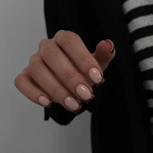 Vista 24 de Uñas postizas a presión con punta francesa negra, uñas cortas de almendra, uñas con pegamento para mujer, uñas acrílicas francesas de gel, uñas