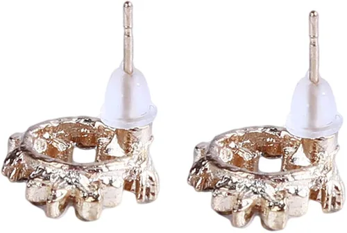 Vista 2 de HAOWANG Pendientes elegantes de diamantes de imitación para mujer, diseño de círculo, para decoración de regalos