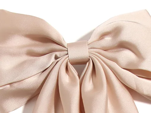 Vista 7 de Pasadores de lazo grande y horquillas de satén con cola larga de cinta, accesorios para el cabello casuales y de fiesta para mujeres y niñas