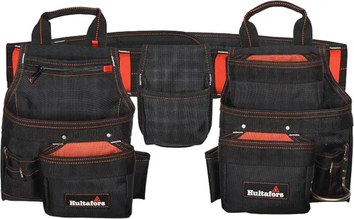 Vista 2 de Hultafors Work Gear HT5640 Deluxe - Delantal combinado de carpintero, cinturón de herramientas de poliéster balístico resistente, bolsillos
