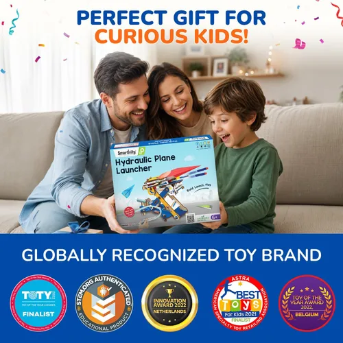 Vista 7 de Smartivity DIY 2 en 1 Aviones de papel hidráulicos y lanzadores de dardos STEM juguete para niños de 6 a 14 años Regalos de cumpleaños para niños