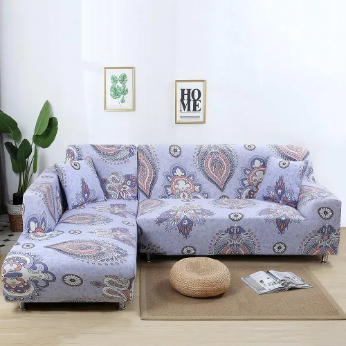 Vista 9 de Fundas de sofá en forma de L, fundas seccionales antideslizantes y resistentes a las manchas, fundas para sofá seccional, 2 fundas de sofá