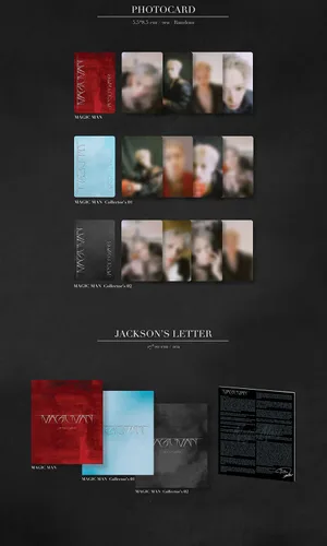 Vista 2 de GOT7 JACKSON WANG MAGIC MAN Album ( MAGIC MAN COLLECTOR'S 02 Ver )+1ea GOT7 Store Gift Card SEALED