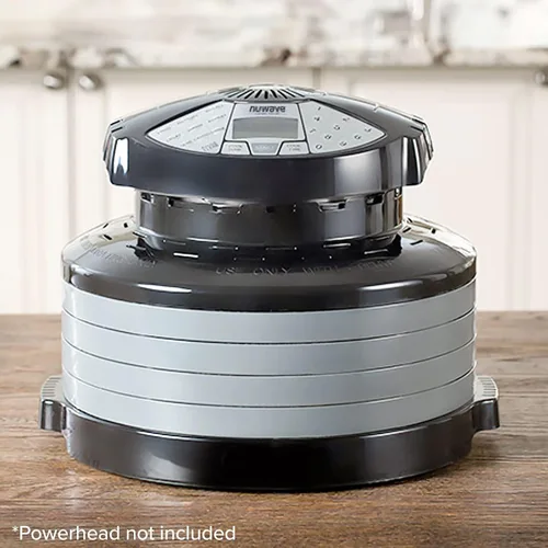 Vista 3 de Nuwave Kit deshidratador para el horno Elite, compatible con hornos Elite, negro, 16" x 16" x 10" Includes 4 Stackable Dehydrator Trays; Make