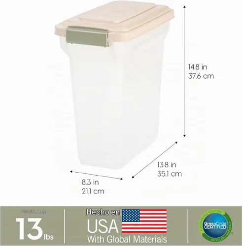 Vista 3 de Contenedor hermético para almacenamiento de alimentos Iris Premium, Bronceado, pequeño