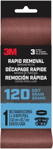 Vista 8 de 3M Eliminación rápida de 3 pulgadas x 24 pulgadas. Cinturón de lijado eléctrico, grano 36, 1/paquete