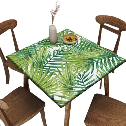 Vista 15 de Mantel redondo ajustable con borde elástico floral azul, mantel con borde elástico de estilo floral pastoral, almohadilla de mesa de poliéster