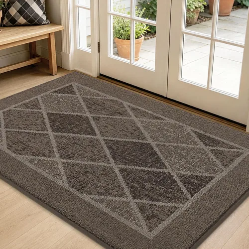 Vista 28 de BEQHAUSE - Tapete para puerta de 20 x 32 pulgadas, antideslizante, color beige