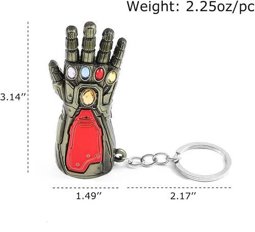 Vista 4 de Llavero con forma de guantelete de los Vengadores Thanos Infinity