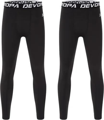 Vista 2 de Devoropa - Leggings de secado rápido para jóvenes, pantalones de compresión, mallas deportivas, capa base de baloncesto