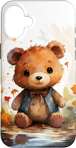 Vista 23 de Funda de oso de peluche con chaleco para iPhone 17