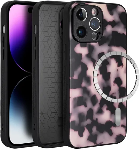 Vista 20 de Funda para iPhone 17 Pro, cubierta delgada de TPU con diseño de caparazón de tortuga ligera para mujeres, soporte para teléfono con protección Carey