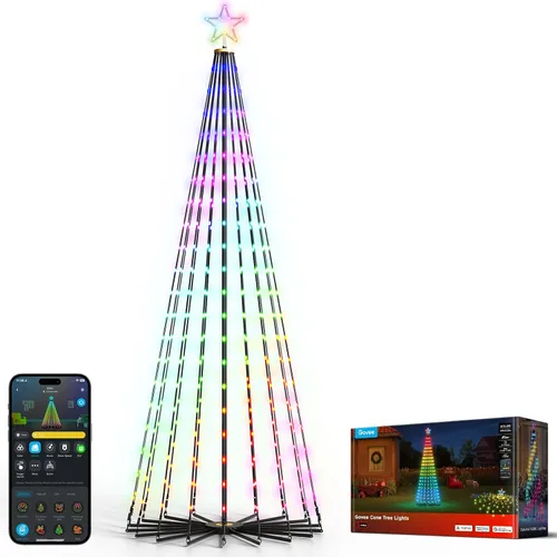 Vista 12 de Govee - Luces de árbol de Navidad, 6.1 pies, 316 LED RGBIC luz para árbol de Navidad