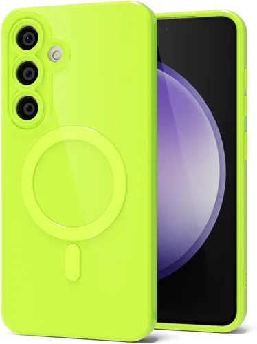 Vista 125 de Svanove Funda magnética de silicona para Samsung Galaxy S22, compatible con Magsafe, bonita funda para mujer, goma de gelatina brillante delgada