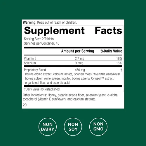 Vista 2 de Standard Process Cataplex E2 - Suplemento de vitamina E y selenio para la salud cardiovascular y celular - Soporte antioxidante para la salud