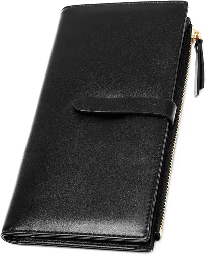 Vista 29 de Billeteras delgadas para mujer, tarjetero RFID plegable con bolsillo con cremallera, Mandala azul, Delgado