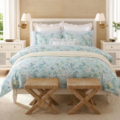 Vista 18 de DAUAOTO Juego de funda de edredón Twin XL de 68"X92", ropa de cama de algodón con estampado de granja para cama Twin XL extra larga, patrón floral
