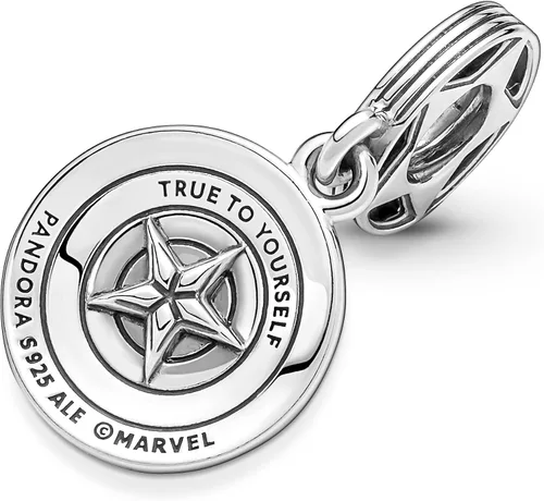 Vista 4 de PANDORA 790780C01 Marvel The Avengers Capitán América Shield Charm