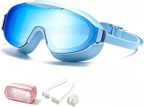 Vista 16 de Gafas de natación, gran angular antivaho y a prueba de fugas UV, gafas de natación de moda para hombres y mujeres
