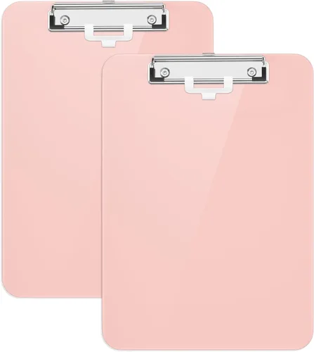 Vista 13 de Portapapeles de plástico Hongri con portapluma, negro, tamaño carta 8.5x11, con clip para aula, oficina, estudiantes, enfermeras y mujeres, clip