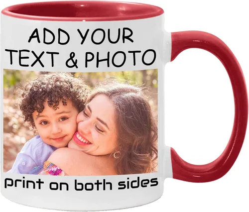 Vista 9 de Taza de café personalizada, crea un regalo único con tus fotos, texto y nombres, perfecta para mamá, papá, amigos y ocasiones especiales, 11 onzas