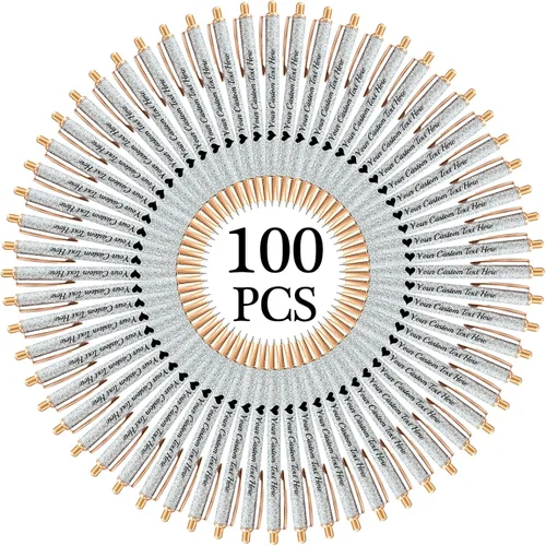Vista 18 de Bolígrafos de purpurina personalizados con nombre impreso, bolígrafo personalizado con barril de metal, retráctil, bonito y elegante, regalos