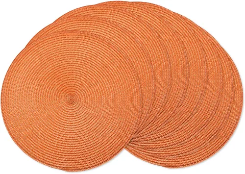 Vista 35 de AHHFSMEI Juego de 6 manteles individuales redondos trenzados de 15 pulgadas para mesas de comedor, tejido natural, resistentes al calor, color beige