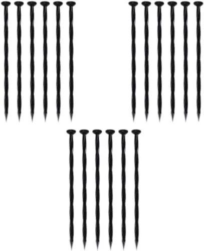 Vista 8 de EasyFlex Espigas de anclaje de nailon en espiral de nailon de 8 pulgadas, 24 unidades, color negro