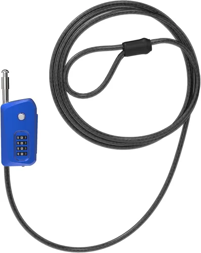 Vista 10 de Candado de cable pitón de 6 pies para bicicleta, bicicleta, scooter, bloqueo de cámara de sendero, candado de combinación de 4 dígitos, antirrobo