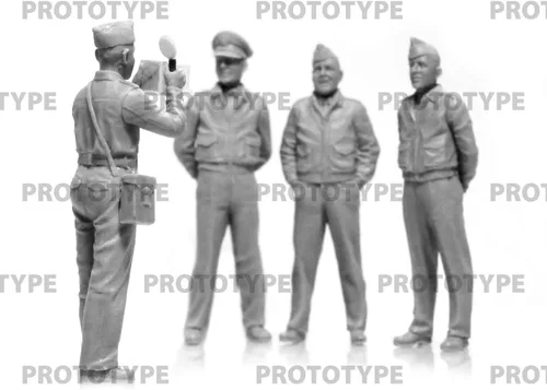 Vista 3 de ICM 32116 Figuras militares de plástico para recordar, USAAF Pilots (1944-1945) - Escala 1:32