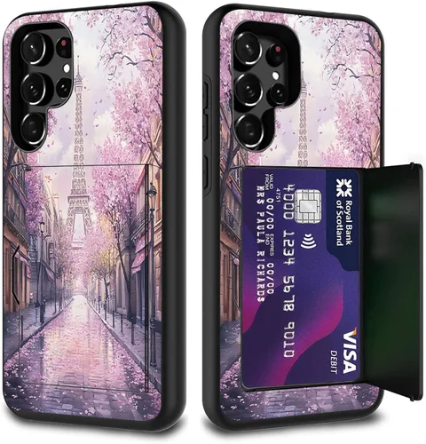 Vista 94 de Funda híbrida de doble capa con función atril para Samsung Galaxy A16 5G de 6.9 pulgadas, diseño de vaca con bandera estadounidense