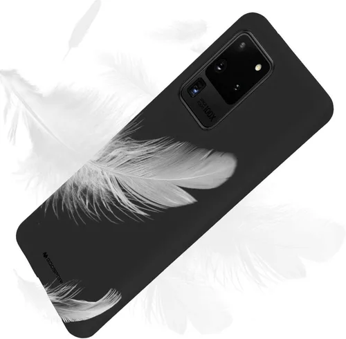 Vista 4 de GOOSPERY Soft Feeling Jelly para Samsung Galaxy S20 Ultra Case (2020) Funda protectora delgada sedosa (negro)