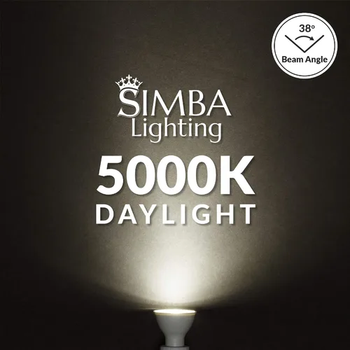 Vista 7 de Simba Lighting Bombilla LED GU10 de 5 W regulable (paquete de 6) halógena de 50 W de repuesto MR16 forma para acento, empotrado, iluminación