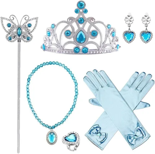 Vista 6 de Vestido de cumpleaños de princesa Cenicienta para niñas, disfraz de Halloween, concurso de Navidad, fiesta de baile con accesorios