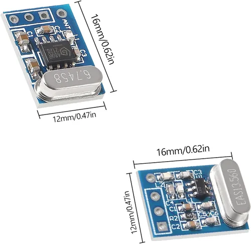 Vista 2 de Alinan 5Sets 433MHZ SYN115 SYN480R transmisor inalámbrico y receptor módulo kit preguntar/OOK chip PCB