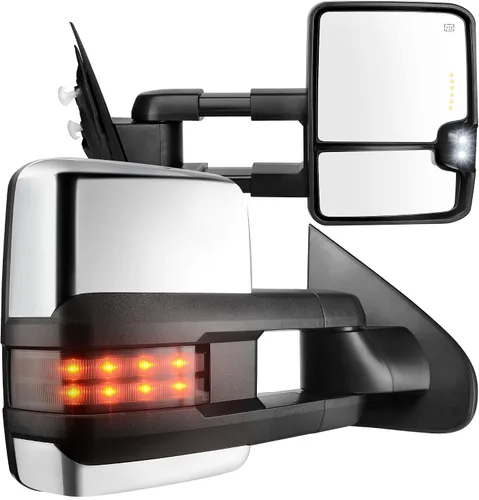 Vista 20 de AUTOSAVER88 Espejos de remolque compatibles con Chevy Silverado GMC Sierra 2007-2014, juego de espejos de remolque con calefacción eléctrica