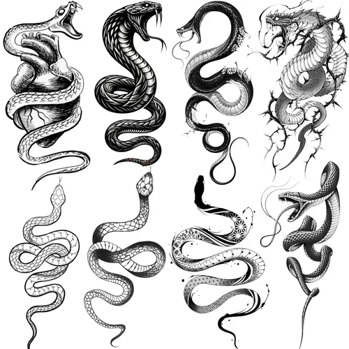 Vista 9 de 49 hojas de tatuajes temporales tribales negros para mujeres, hombres, adultos, brazo, cuerpo, de larga duración, lobo maorí, tigre, león, guerrero