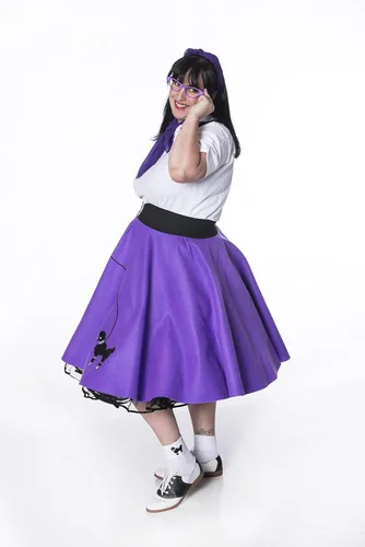 Vista 4 de Hip Hop 50's Shop Cinturón elástico de 3 pulgadas de ancho estilo años 50 para mujer, tallas junior y grandes, hecho a mano en los Estados Unidos