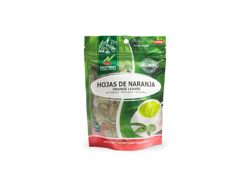 Vista 4 de Hanan Peruvian Secrets Hojas De Naranja - Té de hierbas Hojas de naranja 100% naturales Bolsa de hojas sueltas de 1.41 oz / 40 g Reduce