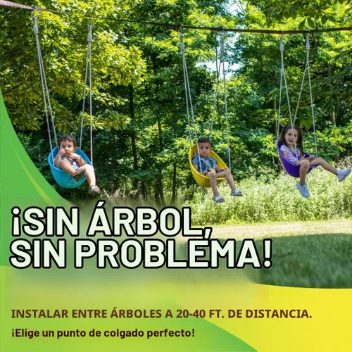 Vista 3 de Swurfer Skyline - Kit para colgar columpios de árbol, resistente, resistente a la intemperie, línea de columpio para colgar múltiples columpios