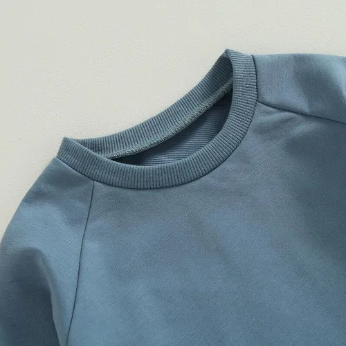 Vista 4 de Hoanselay Conjunto de sudadera de manga larga con capucha y pantalones de otoño e invierno para bebé niño